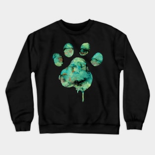 Dog t shirt   watercolor paw Crewneck Sweatshirt